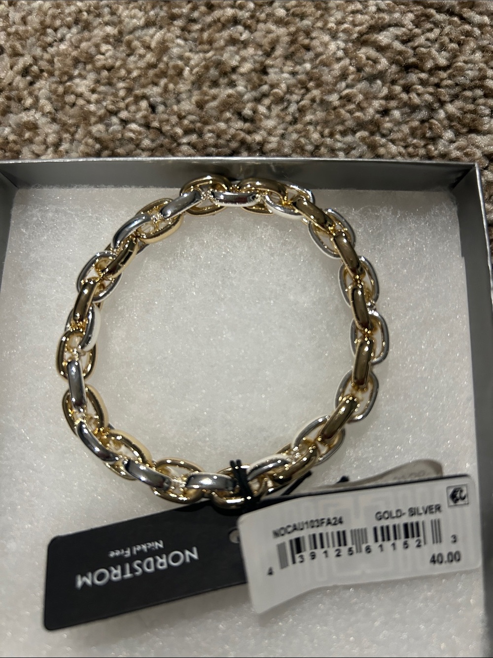 Nordstrom Gold and Silver Chain-Link Bracelet